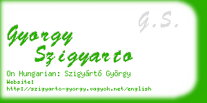 gyorgy szigyarto business card